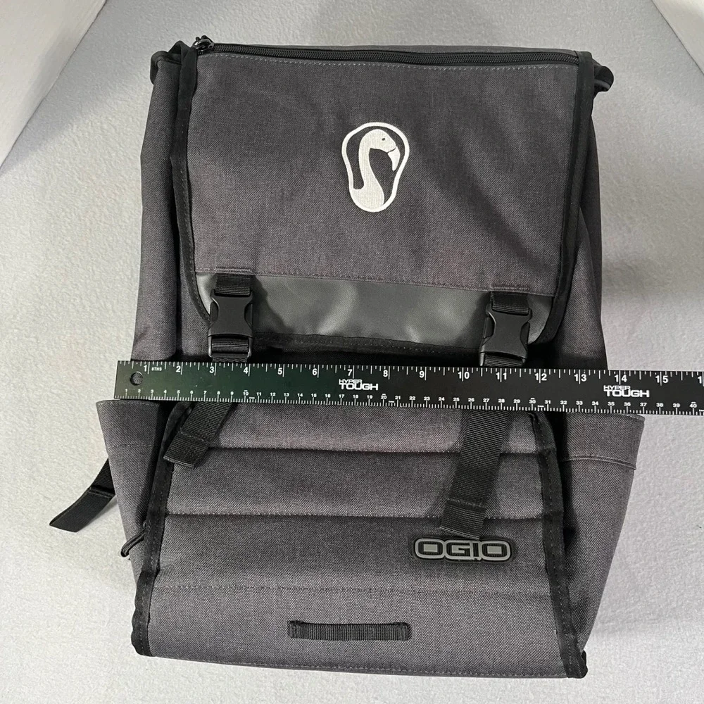 OGIO Dark Gray Backpack with Flamingo Logo Laptop School Travel Bag Padded‎